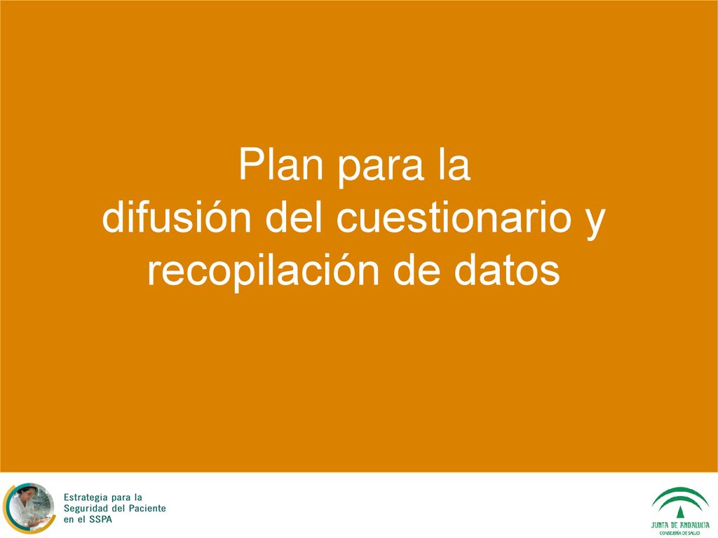 Plan para la difusión del cuestionario y recopilación de datos