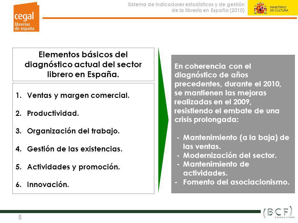 Elementos básicos del diagnóstico actual del sector librero en España.