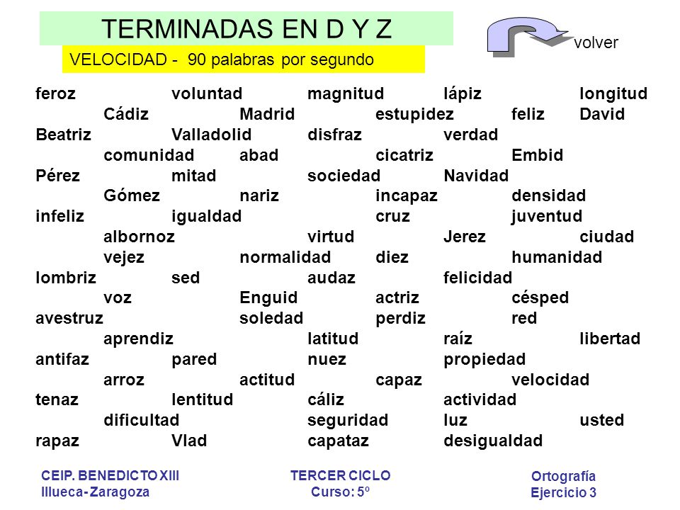 VELOCIDAD - 90 palabras por segundo