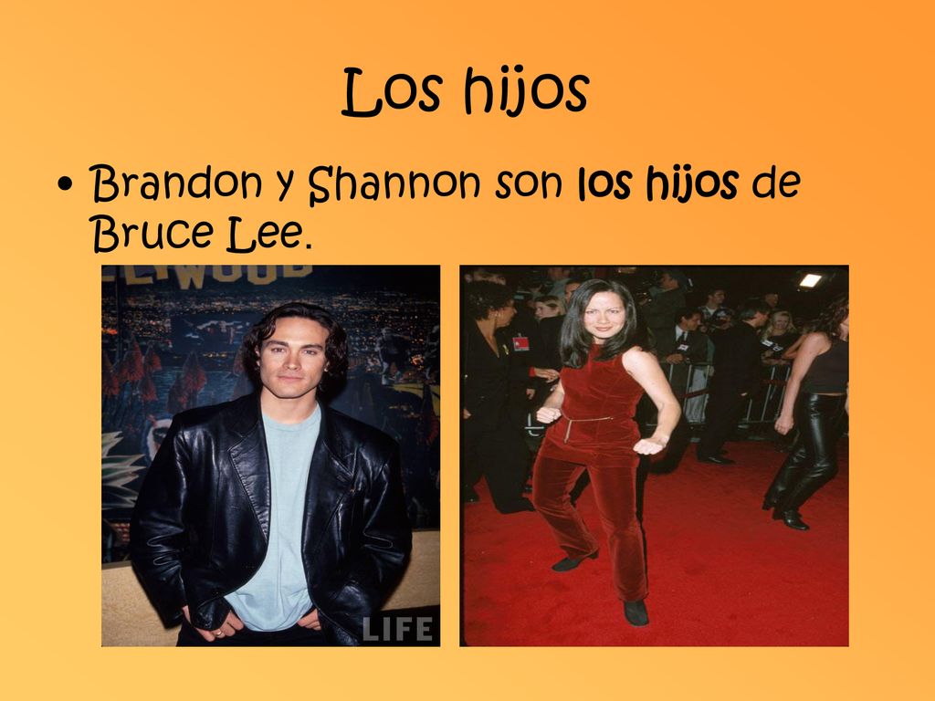 Los hijos Brandon y Shannon son los hijos de Bruce Lee.