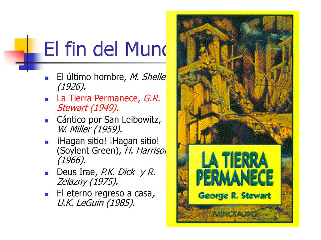 El fin del Mundo El último hombre, M. Shelley (1926).