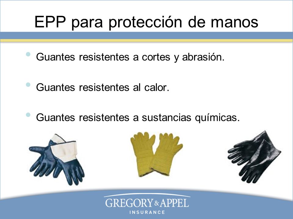 EPP para protección de manos
