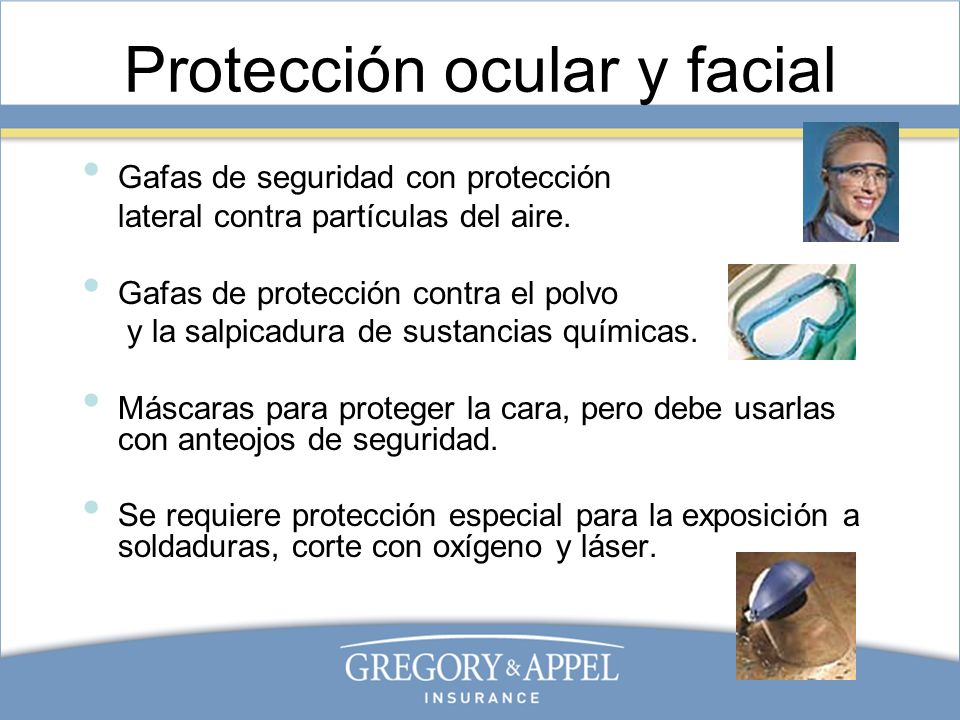 Protección ocular y facial