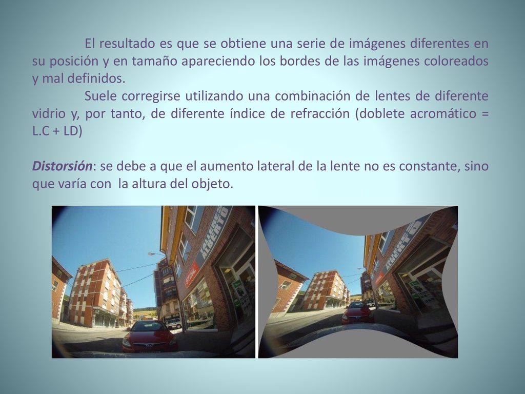 El resultado es que se obtiene una serie de imágenes diferentes en su posición y en tamaño apareciendo los bordes de las imágenes coloreados y mal definidos.