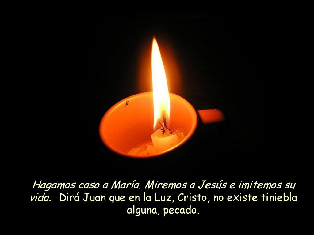Hagamos caso a María. Miremos a Jesús e imitemos su vida