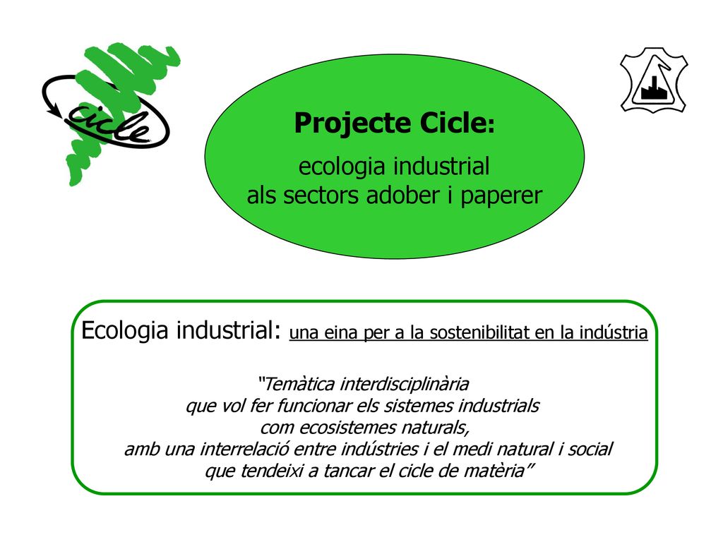 Projecte Cicle: ecologia industrial als sectors adober i paperer