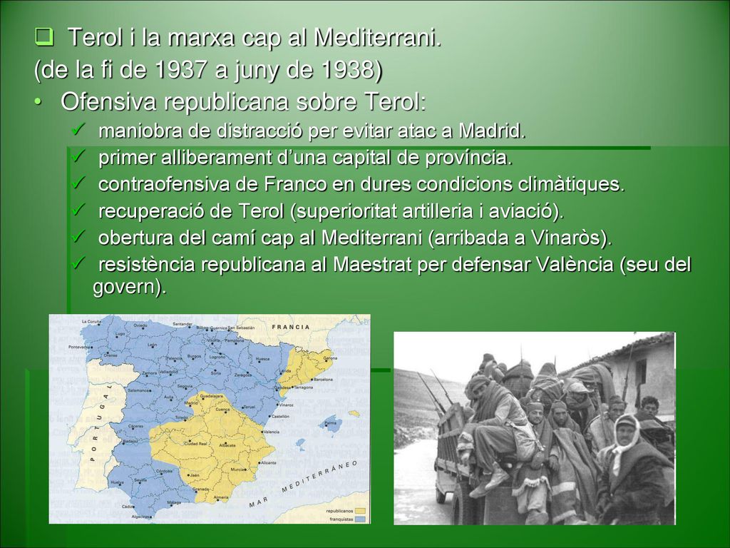 Terol i la marxa cap al Mediterrani. (de la fi de 1937 a juny de 1938)