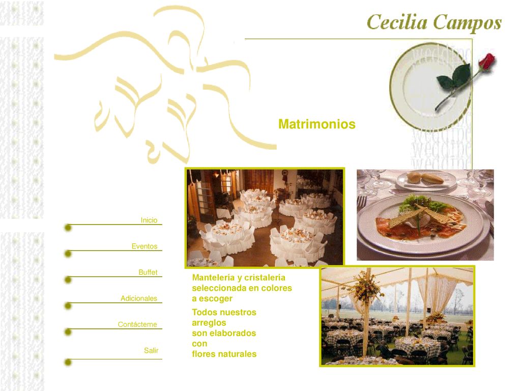 Matrimonios Mantelería y cristalería seleccionada en colores a escoger