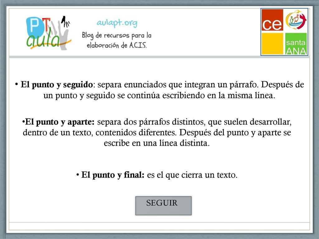 El punto y final: es el que cierra un texto.