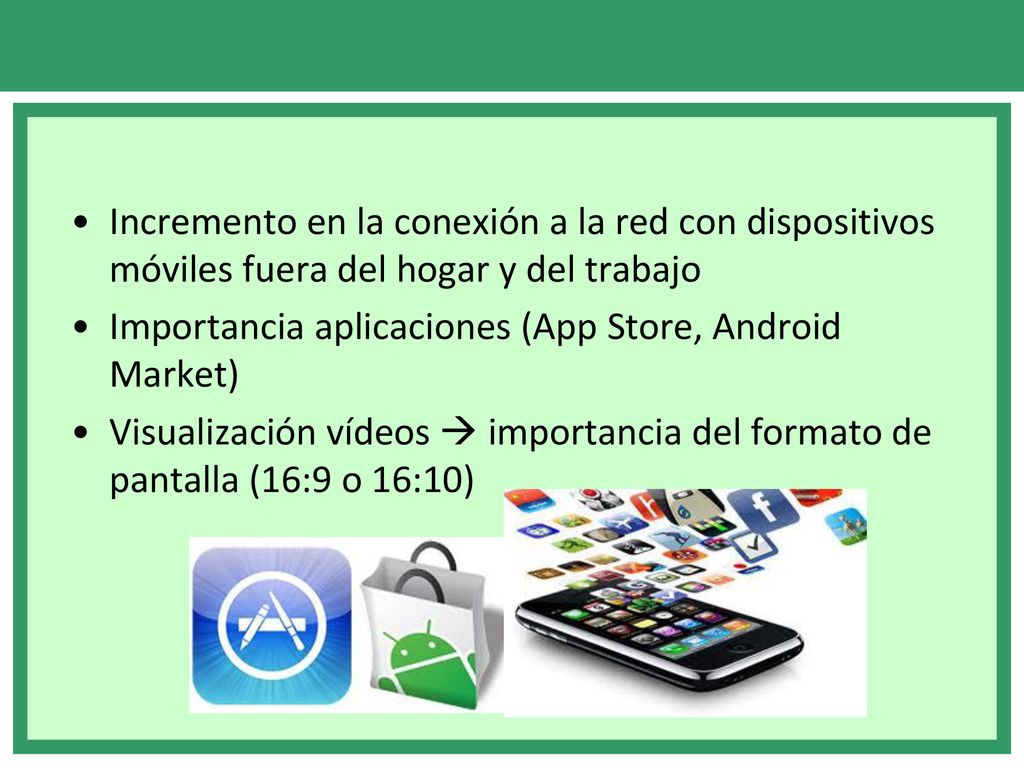Incremento en la conexión a la red con dispositivos móviles fuera del hogar y del trabajo