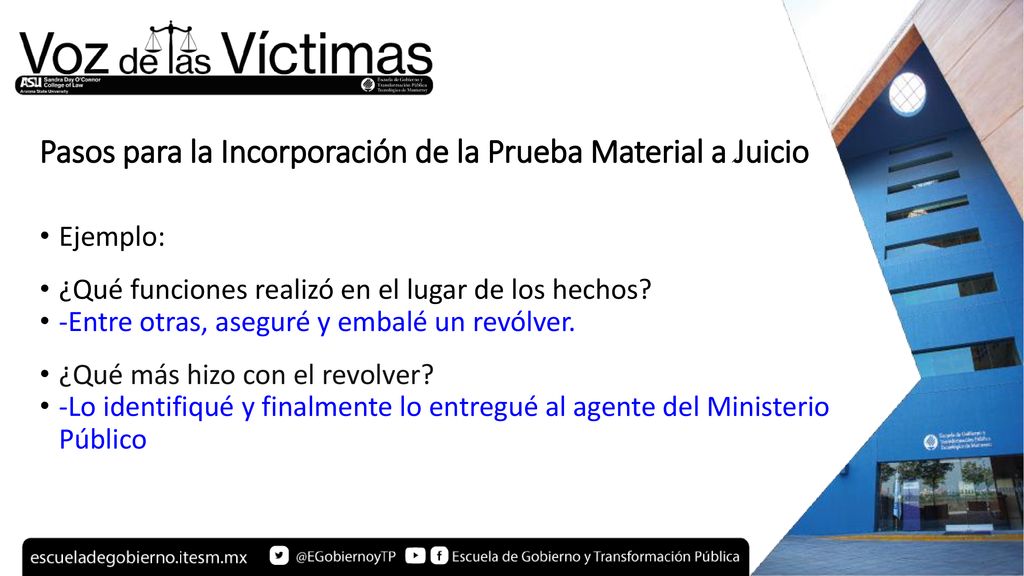 Pasos para la Incorporación de la Prueba Material a Juicio