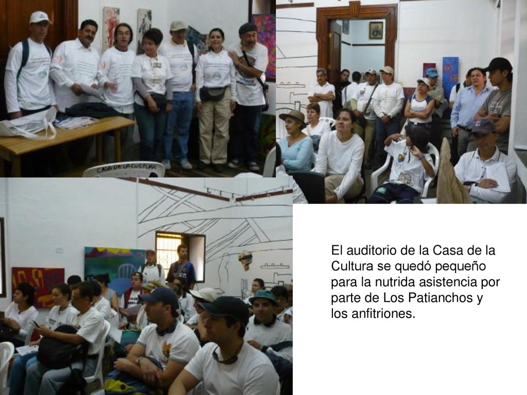 El auditorio de la Casa de la Cultura se quedó pequeño para la nutrida asistencia por parte de Los Patianchos y los anfitriones.