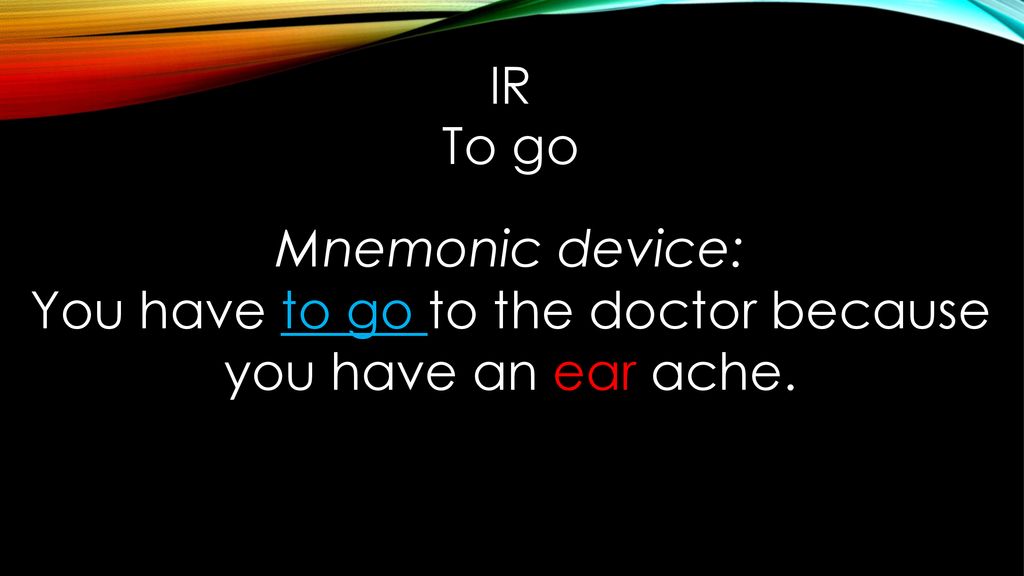You have to go to the doctor because you have an ear ache.