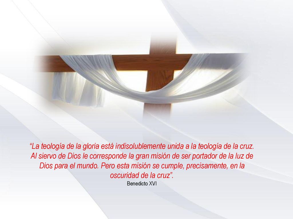 La teología de la gloria está indisolublemente unida a la teología de la cruz.