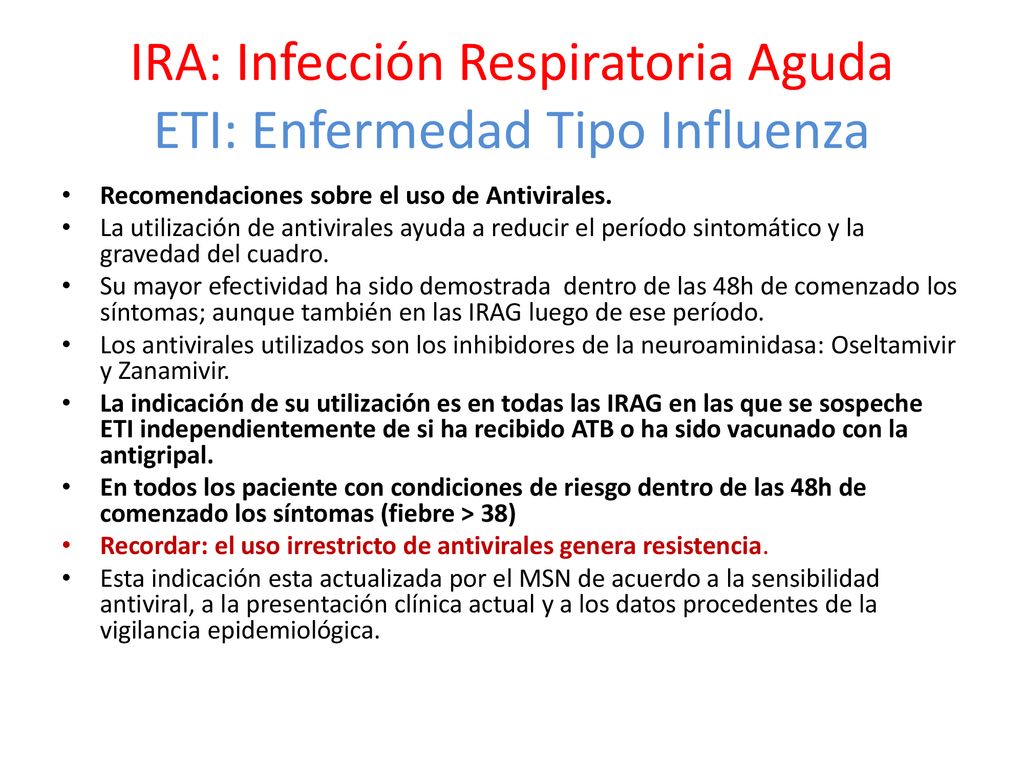 IRA: Infección Respiratoria Aguda ETI: Enfermedad Tipo Influenza
