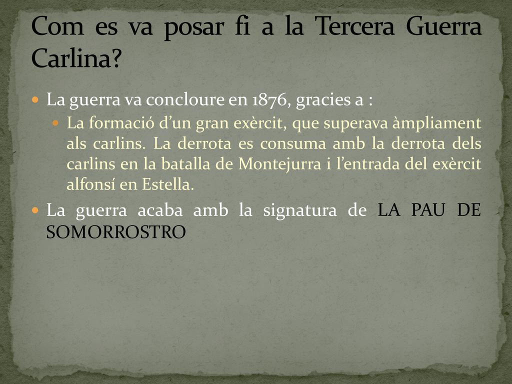 Com es va posar fi a la Tercera Guerra Carlina