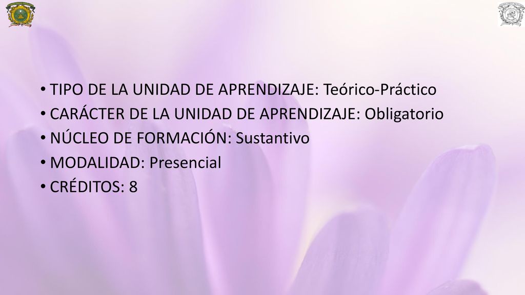 TIPO DE LA UNIDAD DE APRENDIZAJE: Teórico-Práctico