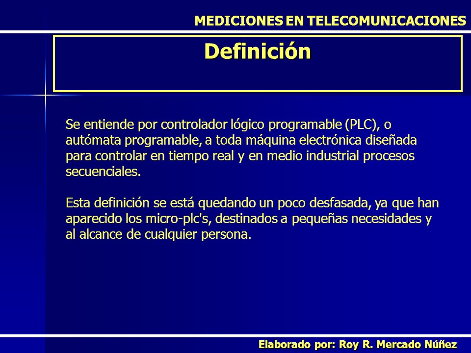 Definición MEDICIONES EN TELECOMUNICACIONES