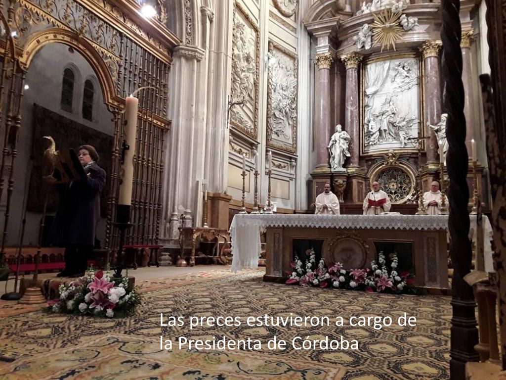 Las preces estuvieron a cargo de la Presidenta de Córdoba