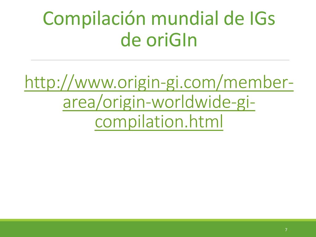 Compilación mundial de IGs de oriGIn   origin-gi