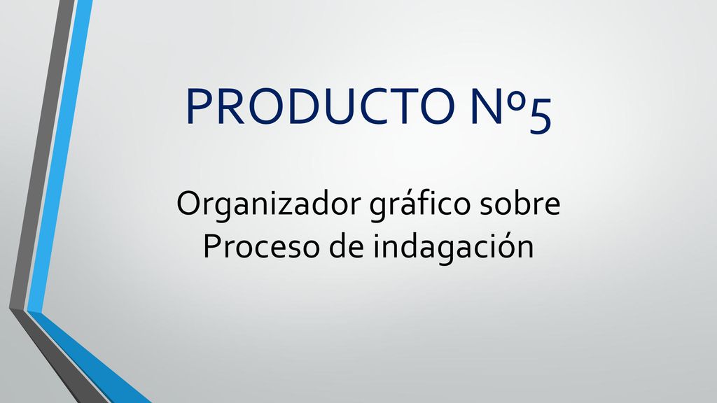 PRODUCTO Nº5 Organizador gráfico sobre Proceso de indagación