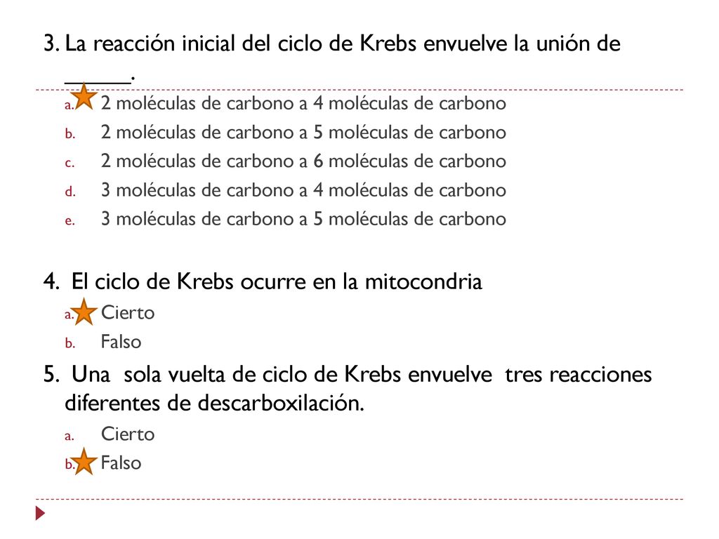 3. La reacción inicial del ciclo de Krebs envuelve la unión de _____.
