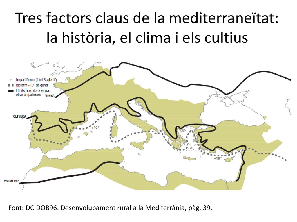 Tres factors claus de la mediterraneïtat: la història, el clima i els cultius