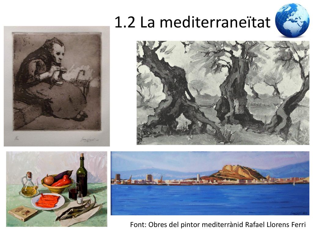 1.2 La mediterraneïtat Font: Obres del pintor mediterrànid Rafael Llorens Ferri