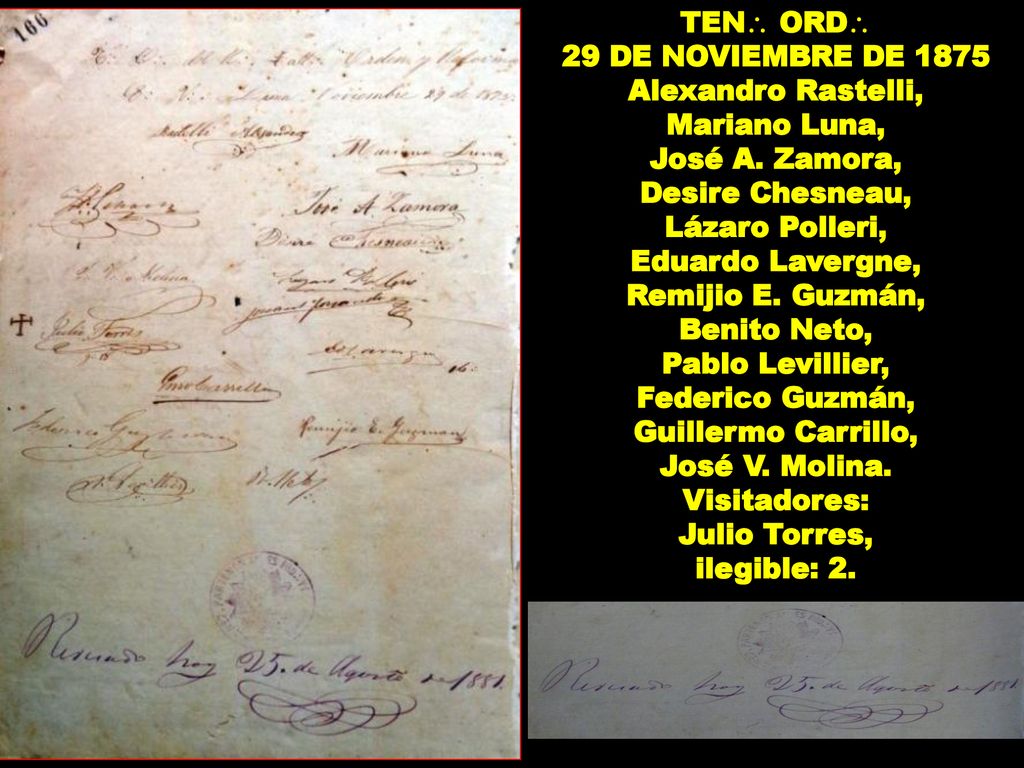 TEN ORD 29 DE NOVIEMBRE DE Alexandro Rastelli, Mariano Luna, José A. Zamora, Desire Chesneau,