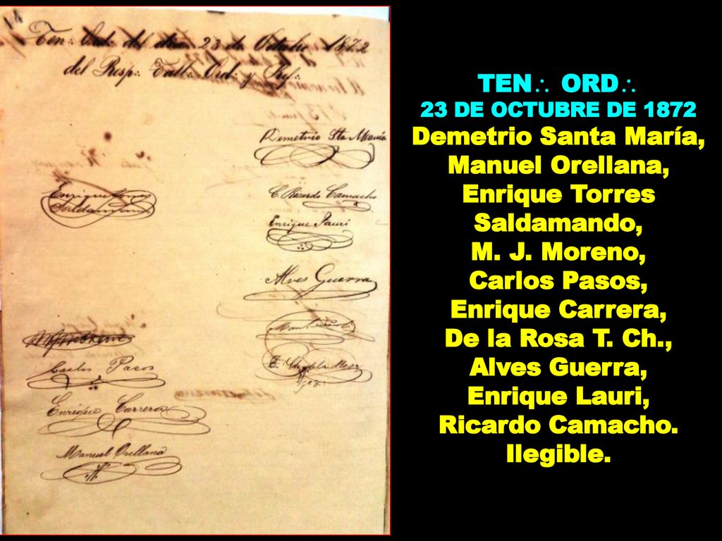 TEN ORD M. J. Moreno, Carlos Pasos, Enrique Carrera,