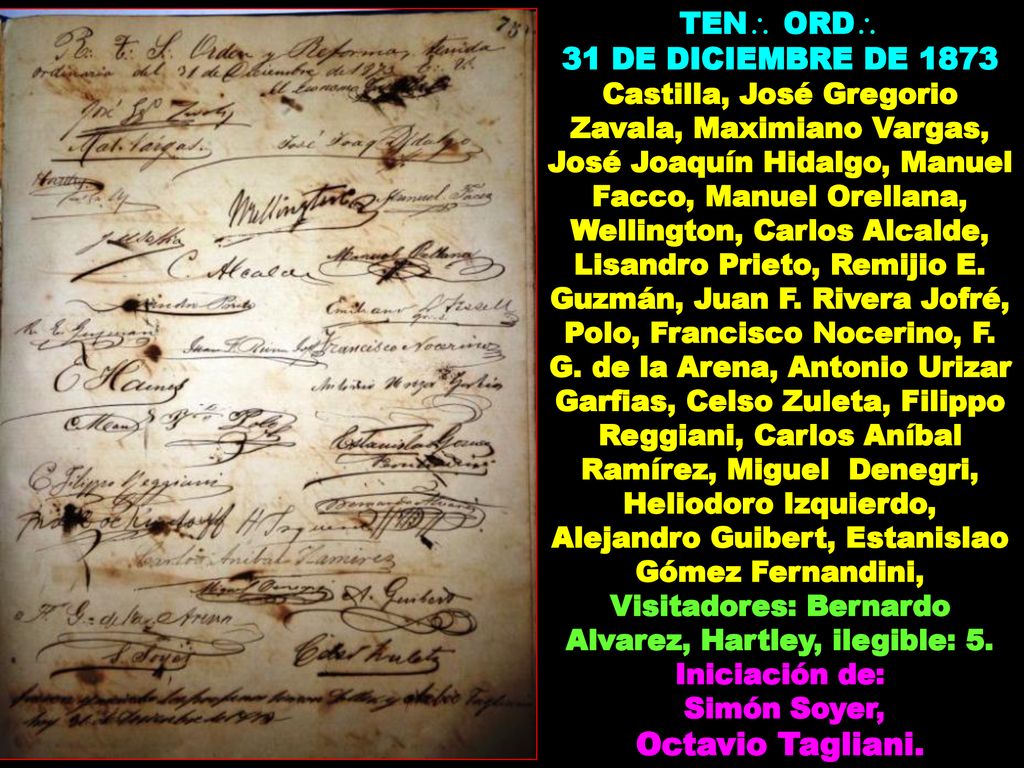 Octavio Tagliani. TEN ORD