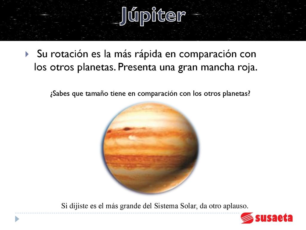¿Sabes que tamaño tiene en comparación con los otros planetas