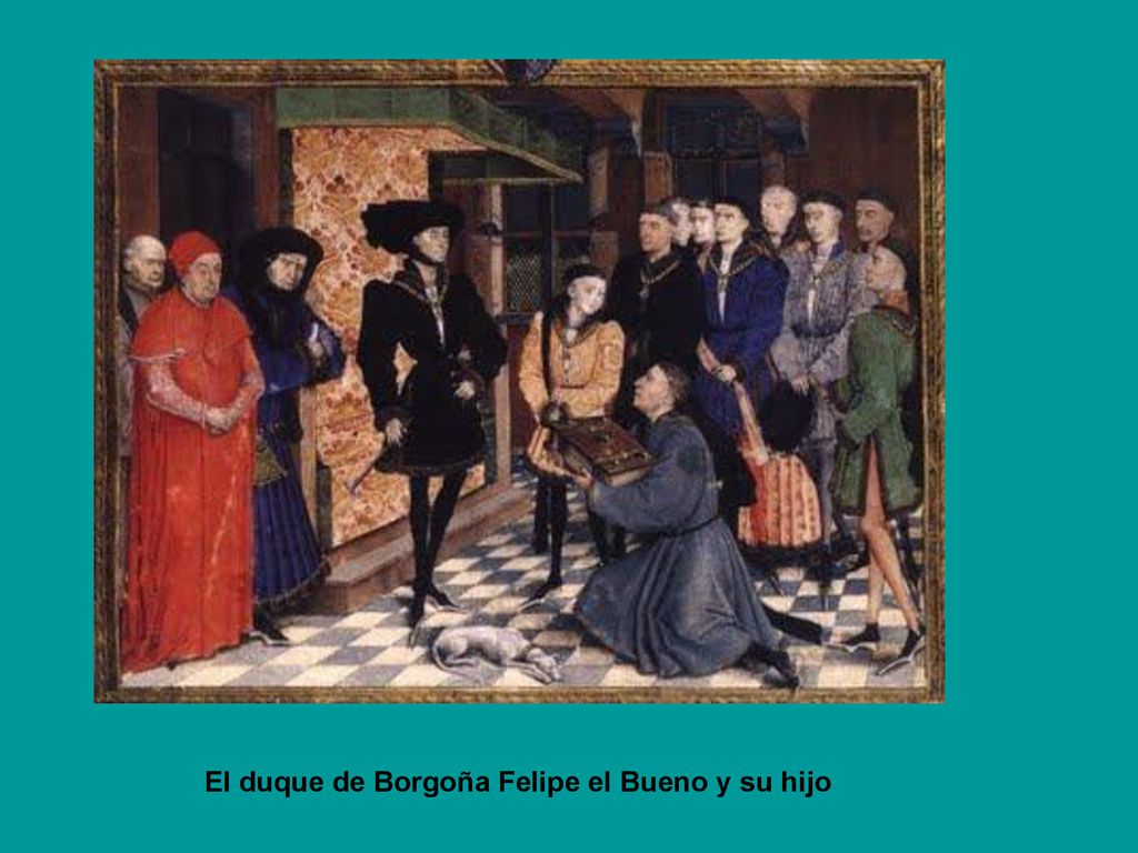 El duque de Borgoña Felipe el Bueno y su hijo