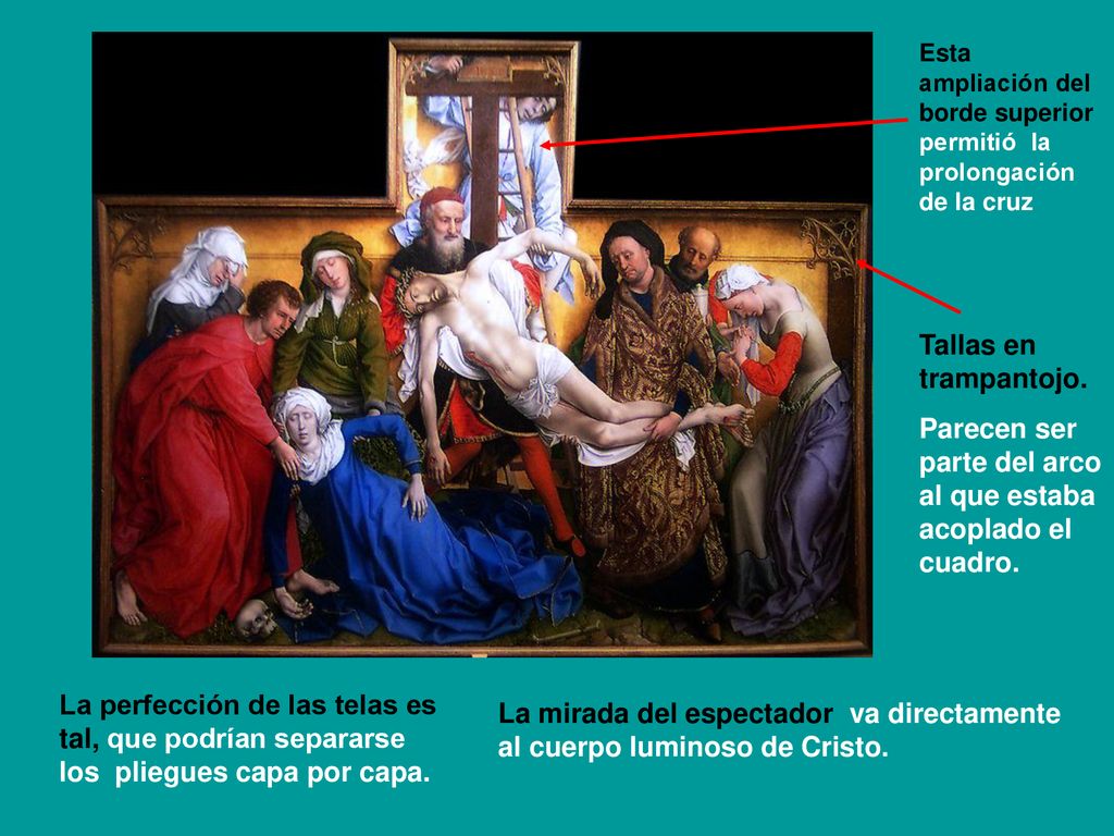 Parecen ser parte del arco al que estaba acoplado el cuadro.