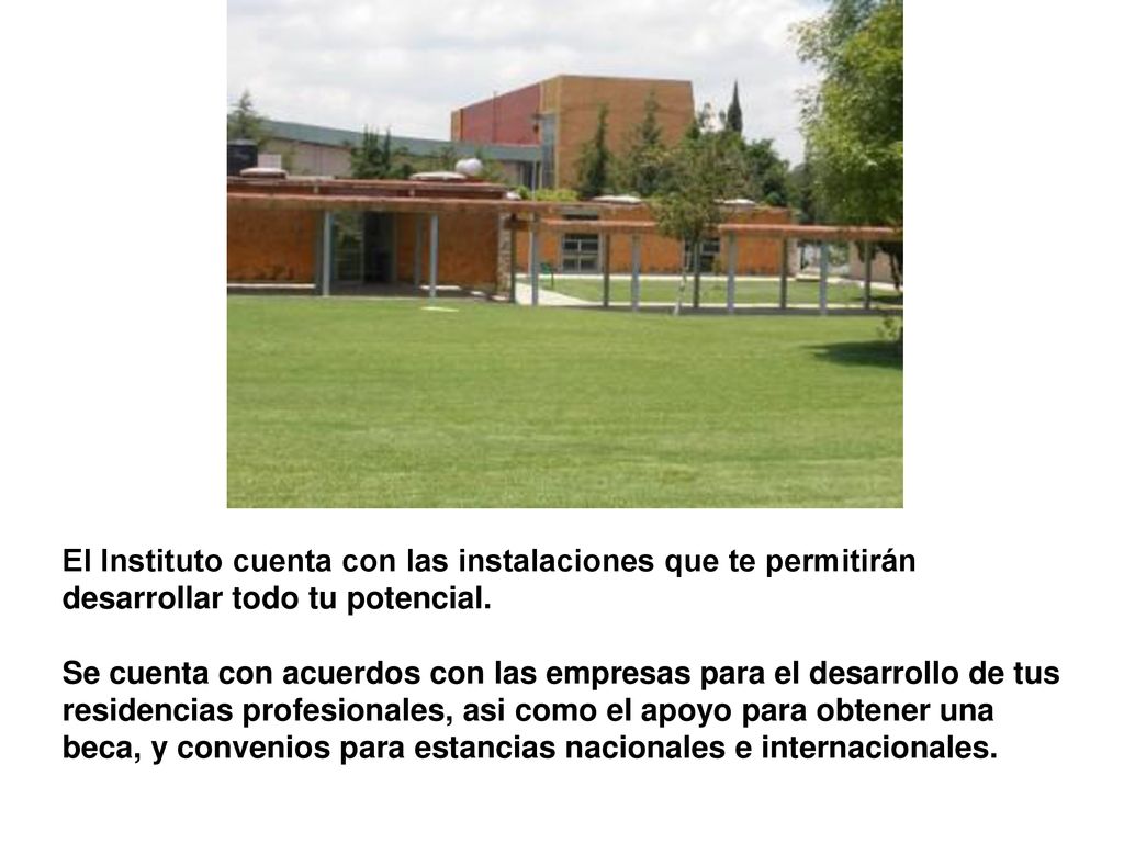 El Instituto cuenta con las instalaciones que te permitirán desarrollar todo tu potencial.