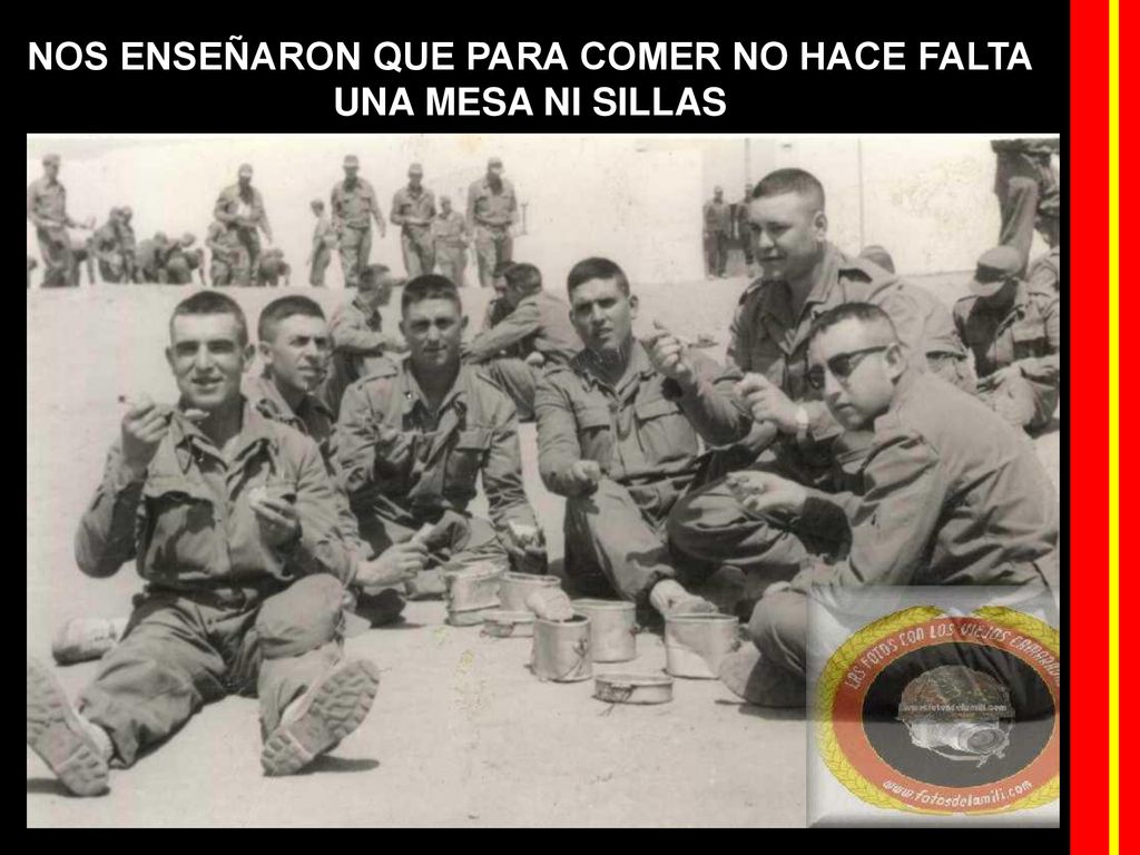 NOS ENSEÑARON QUE PARA COMER NO HACE FALTA UNA MESA NI SILLAS