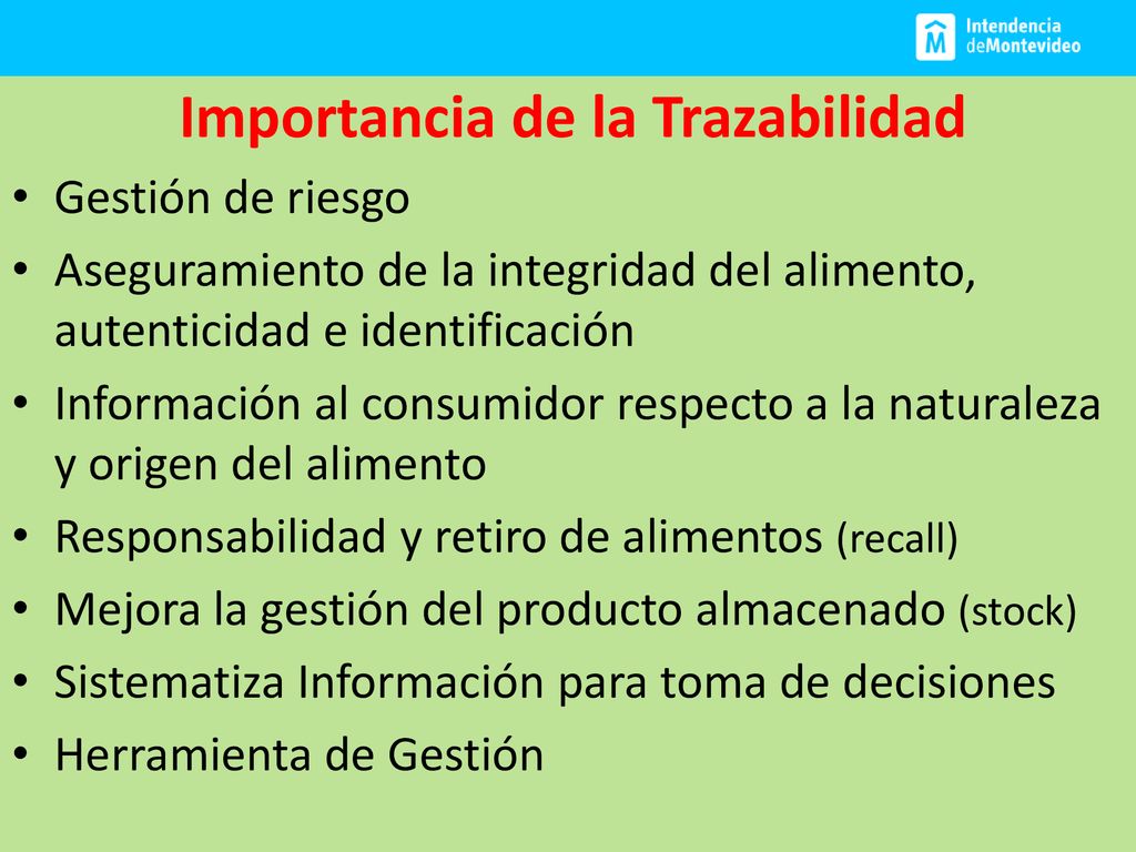 Importancia de la Trazabilidad