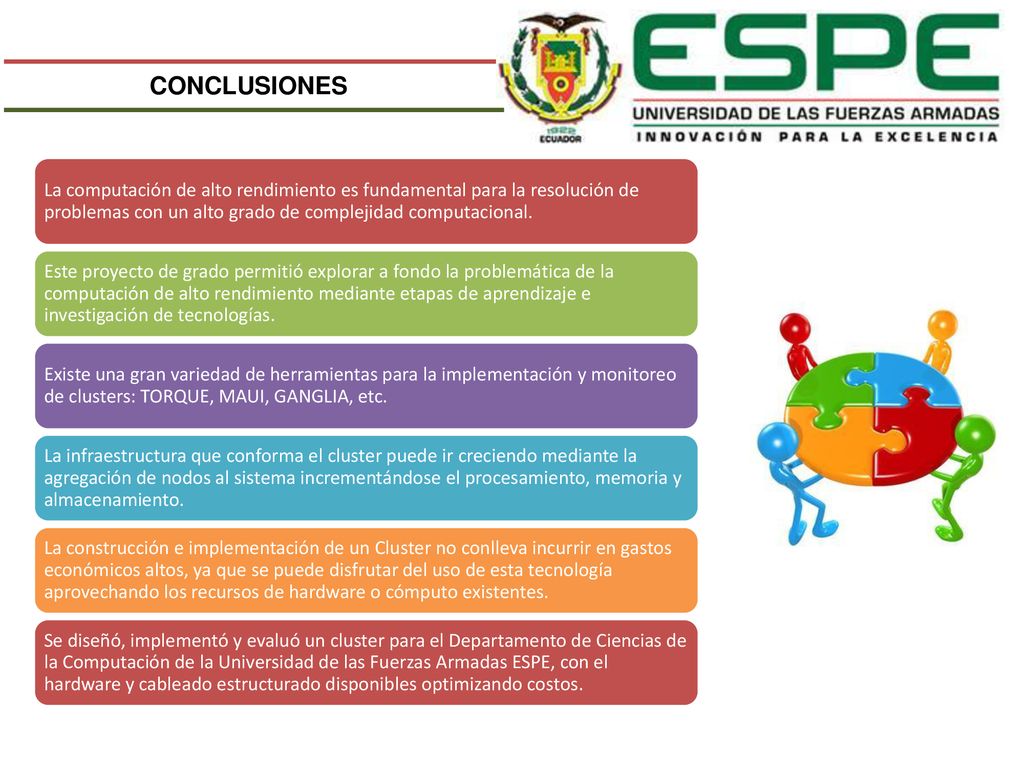 CONCLUSIONES La computación de alto rendimiento es fundamental para la resolución de problemas con un alto grado de complejidad computacional.