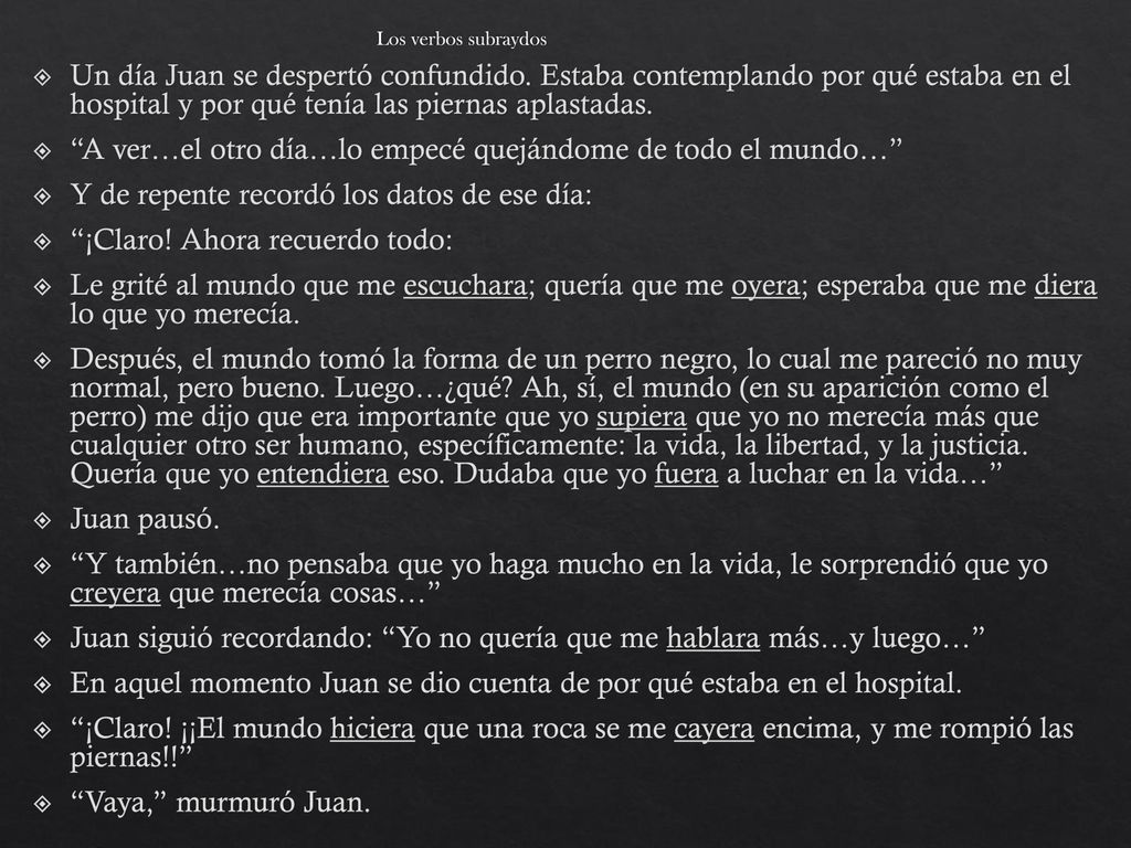 A ver…el otro día…lo empecé quejándome de todo el mundo…