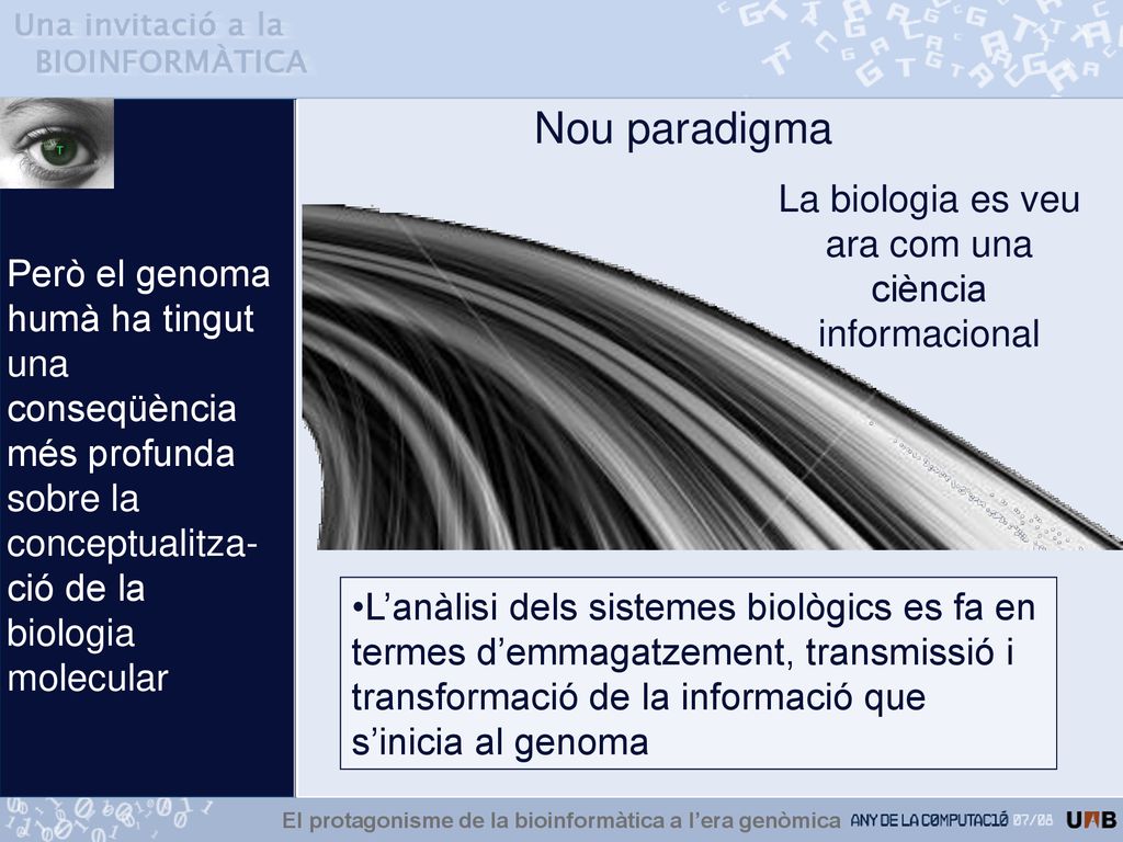 El protagonisme de la bioinformàtica a l’era genòmica