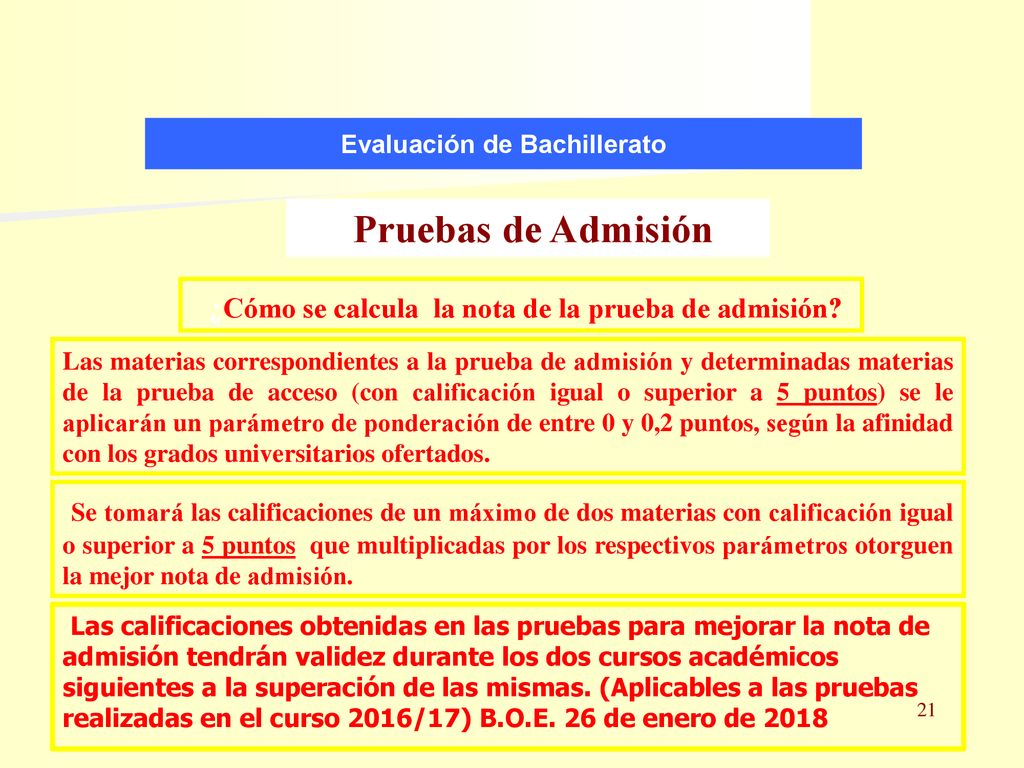 Pruebas de Admisión ¿Cómo se calcula la nota de la prueba de admisión
