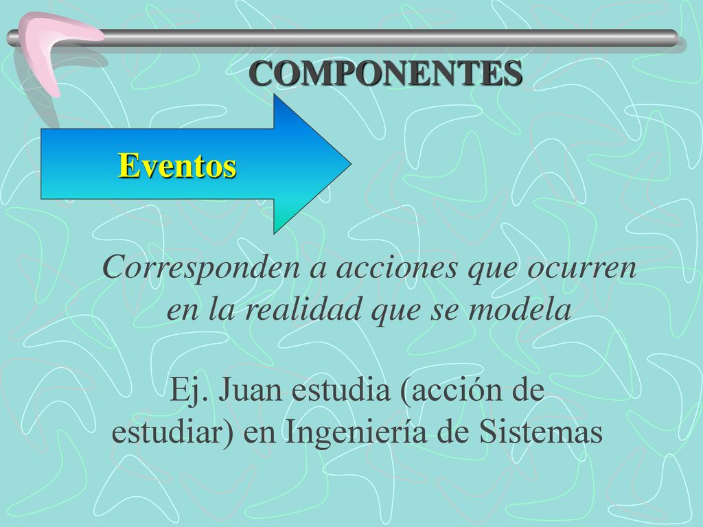 Corresponden a acciones que ocurren en la realidad que se modela
