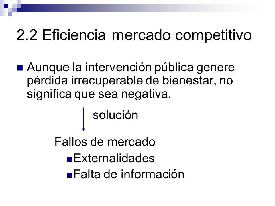 2.2 Eficiencia mercado competitivo