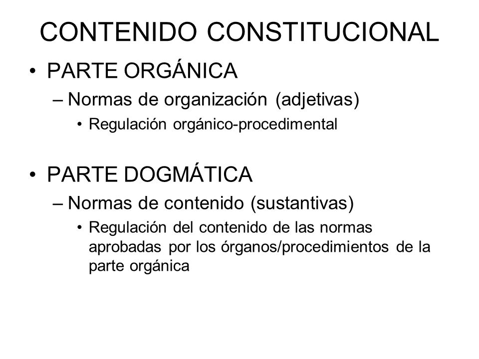 CONTENIDO CONSTITUCIONAL