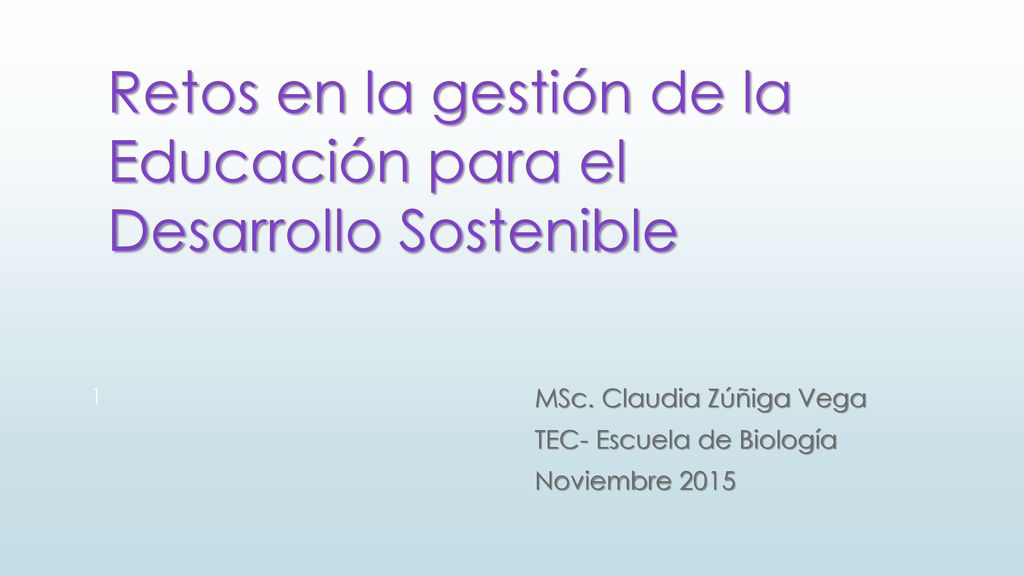 Retos en la gestión de la Educación para el Desarrollo Sostenible