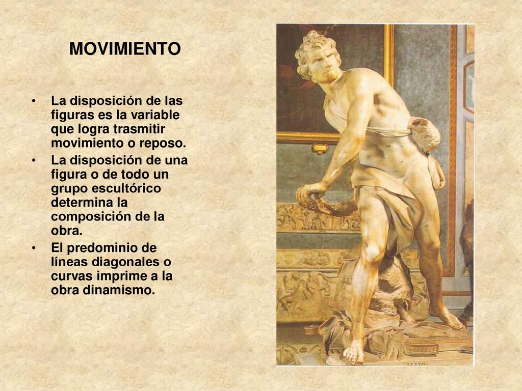 MOVIMIENTO La disposición de las figuras es la variable que logra trasmitir movimiento o reposo.