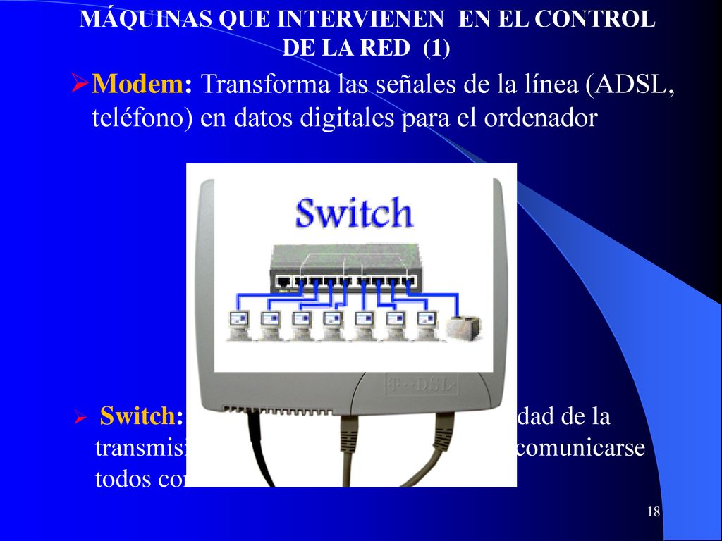 MÁQUINAS QUE INTERVIENEN EN EL CONTROL DE LA RED (1)