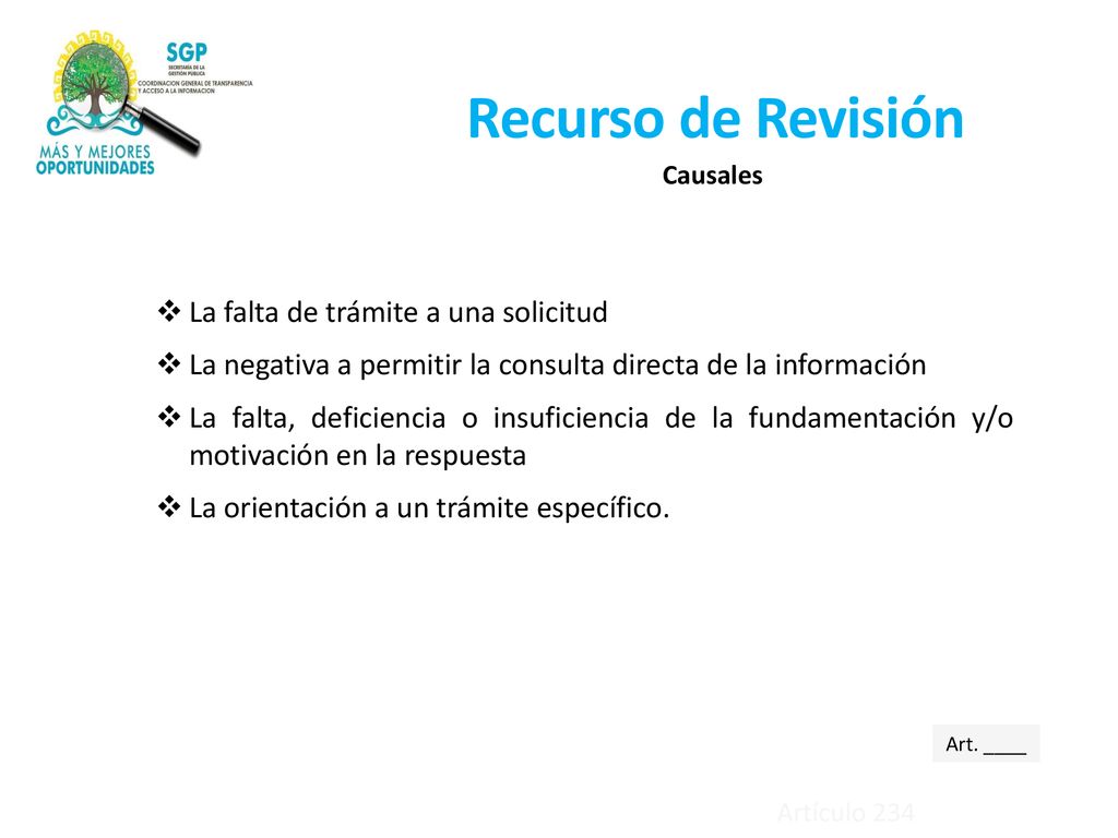Recurso de Revisión La falta de trámite a una solicitud