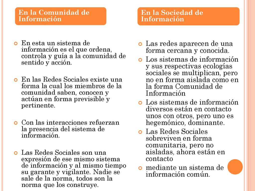 Las redes aparecen de una forma cercana y conocida.