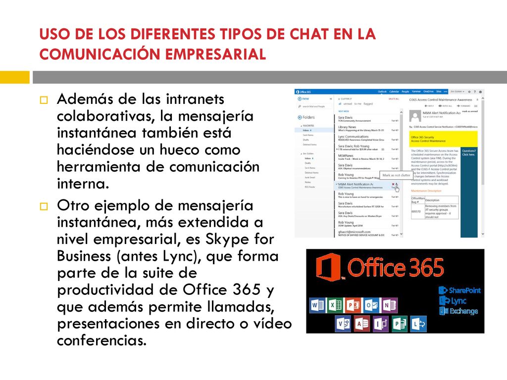 USO DE LOS DIFERENTES TIPOS DE CHAT EN LA COMUNICACIÓN EMPRESARIAL